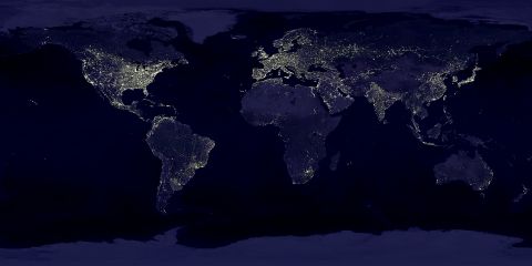 Earth Lights at night