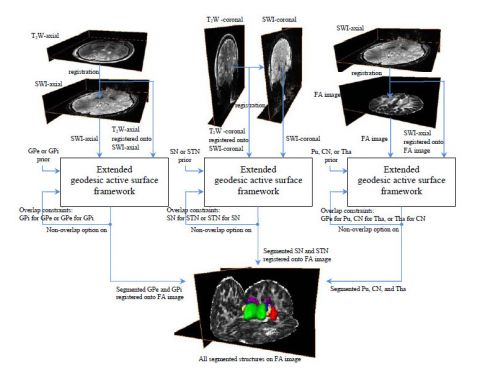 Semi-automatic segmentation of brain sub-cortical structures from ultra high-field MRI