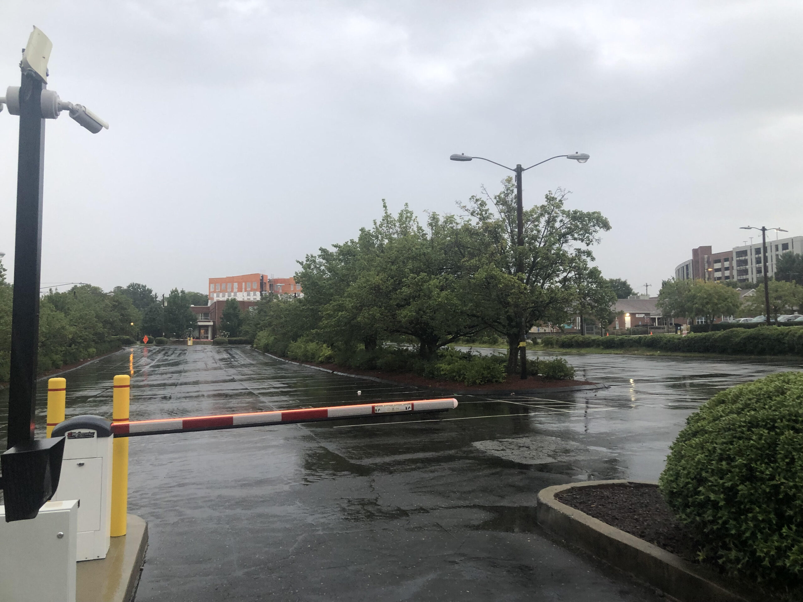 photo of rainy parking log