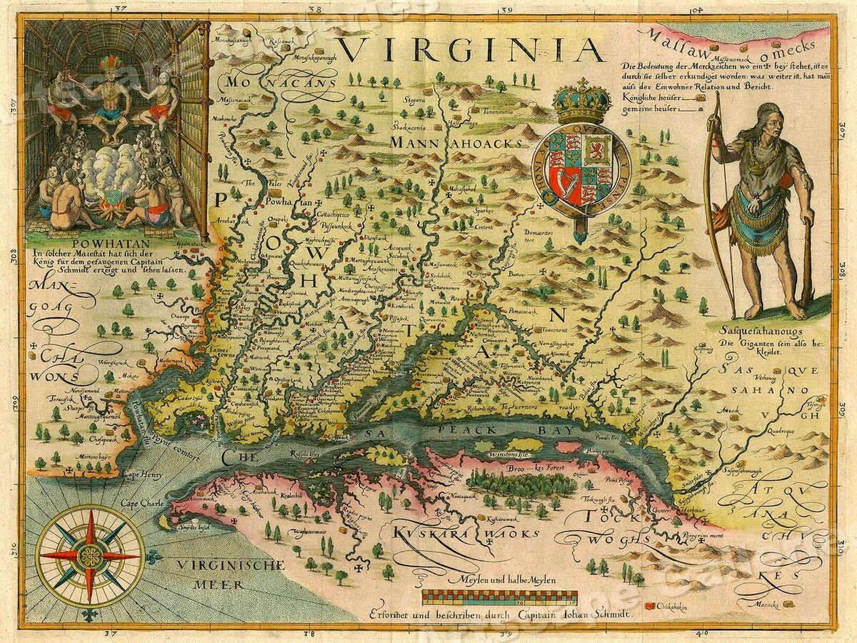 historical map of Virginia